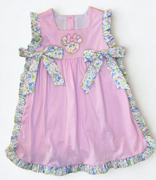 Floral ruffle mouse ears dress
