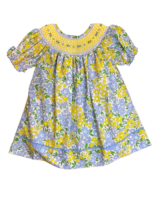 Hand Smocked Wildflower Bishop Dress