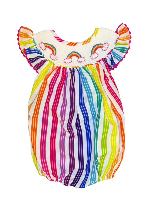 Hand Smocked Rainbow Bubble