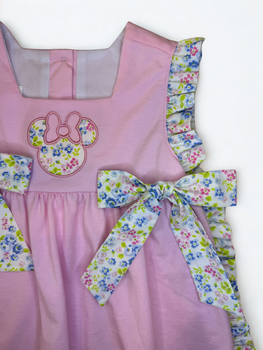 Floral ruffle mouse ears dress
